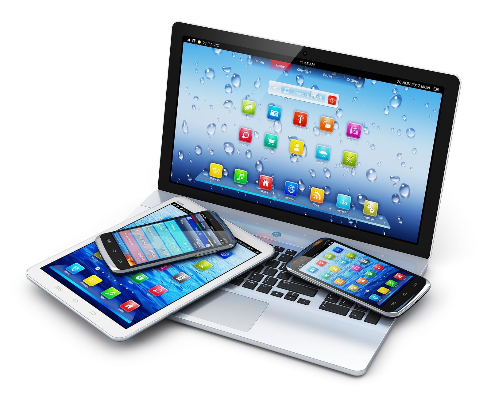 laptop and mobile devices