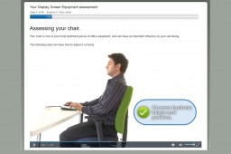 DSE Online Assessment sample screen showing Chair